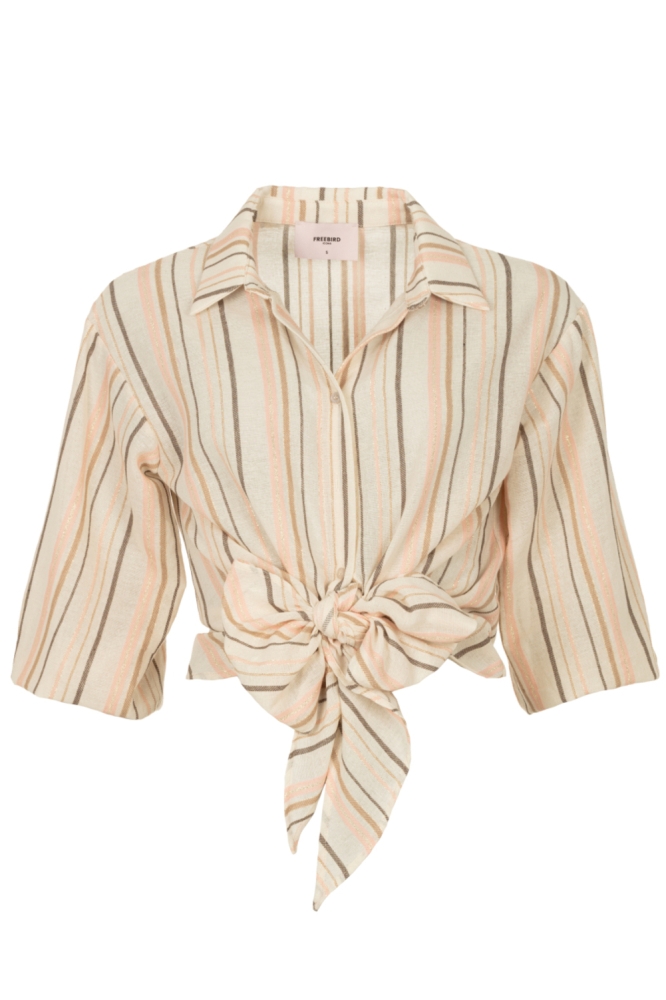 Blouse Bennie Lurex 1918 Mist Pink Stripe